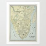 Vintage Map Of Charleston Sc (1901) Art Printbravuramedia | Society6   Printable Map Of Charleston Sc