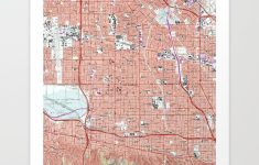 Vintage Map Of Van Nuys California (1966) Art Printbravuramedia - Van Nuys California Map