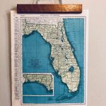 Vintage Maps Of Florida And Connecticut Original Antique Atlas | Etsy   Vintage Florida Maps For Sale