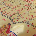 Vintage Soft Felt California Map Table Cloth   Vintage California Map Tablecloth