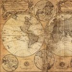 Vintage World Map Canvas Print   Vintage World Map Printable