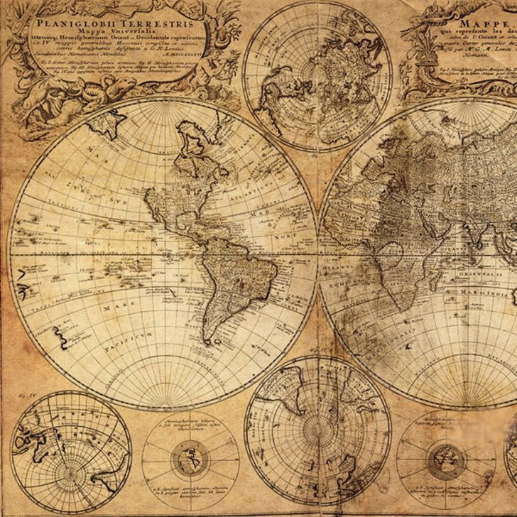 Vintage World Map Printable