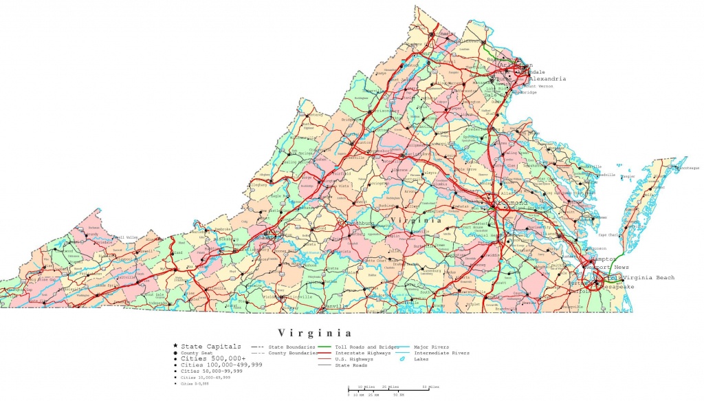 Virginia Map | Printable Virginia Map | Lands: Usa | Virginia Map - Virginia County Map Printable