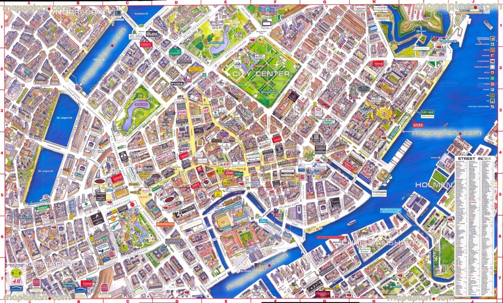 Virtual Interactive 3D Copenhagen Denmark City Center Free Printable - Printable Aerial Maps