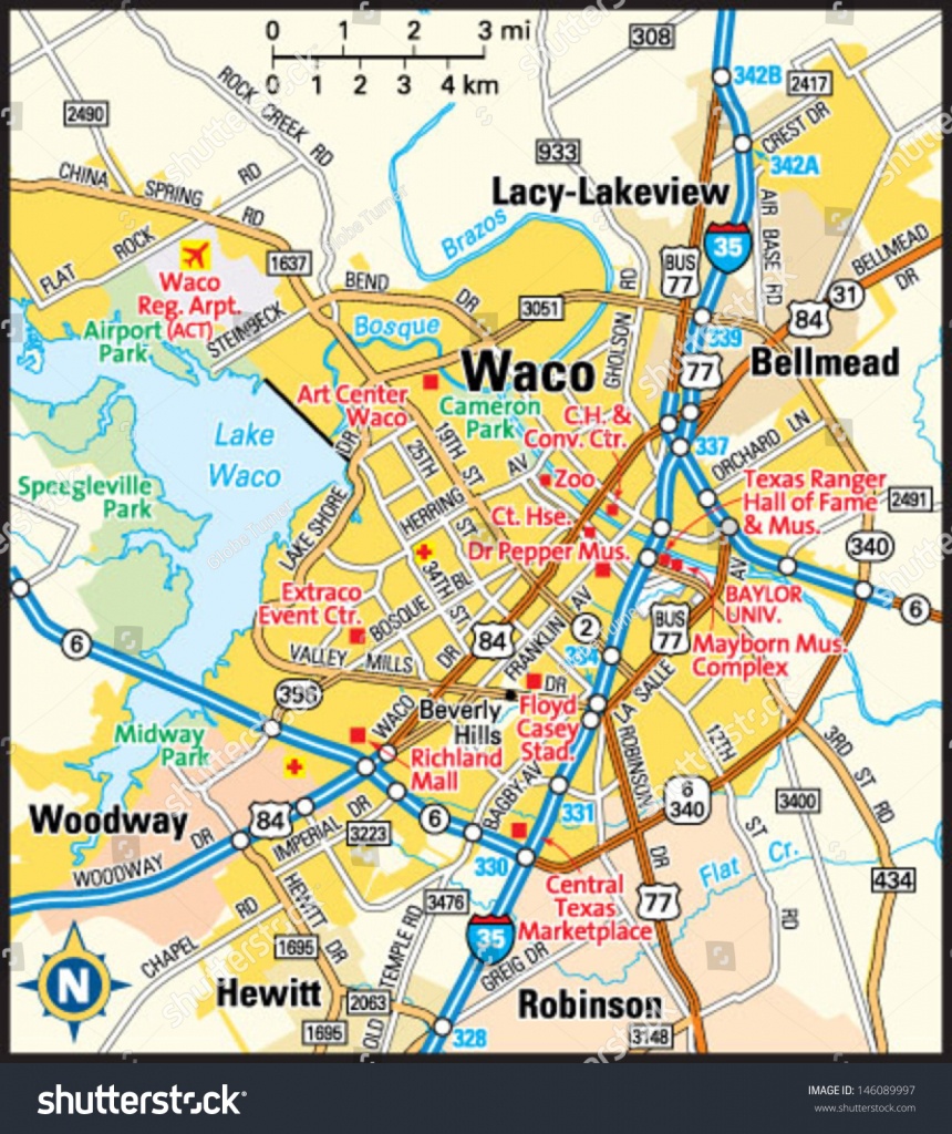 Waco Map And Travel Information | Download Free Waco Map - Printable Map Of Waco Texas