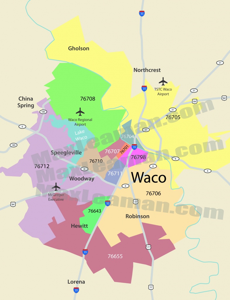 Waco Zip Code Map | Mortgage Resources - Map Of Waco Texas And Surrounding Area