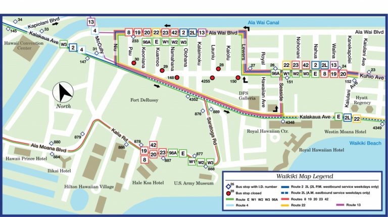 Waikiki Bus Route Map Printable Map Of Waikiki Printable Maps   Waikiki Bus Route Map Printable Map Of Waikiki 768x431 