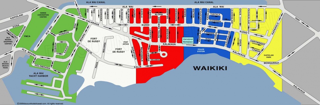 Waikiki Street Map - Printable Map Of Waikiki
