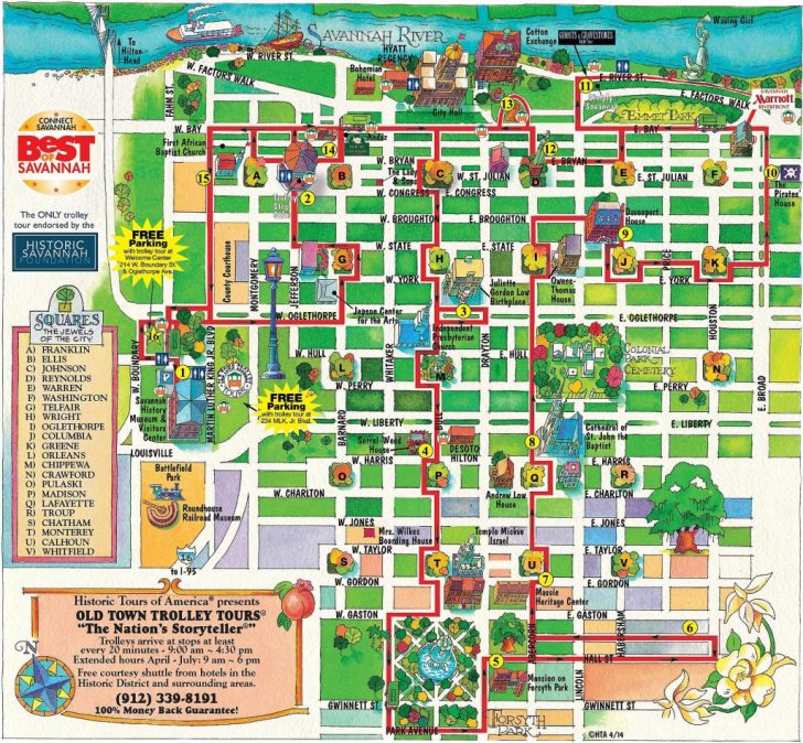 Printable Map Of Savannah Ga Historic District