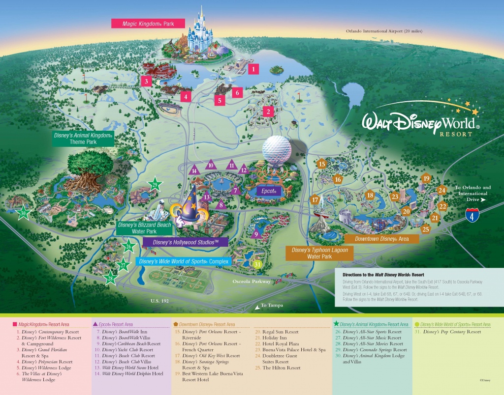 Walt Disney World - Resorts - Resort Map | Voyages. | Voyage, Disney - Printable Disney World Maps
