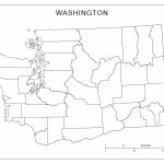 Washington Blank Map   Washington State Counties Map Printable