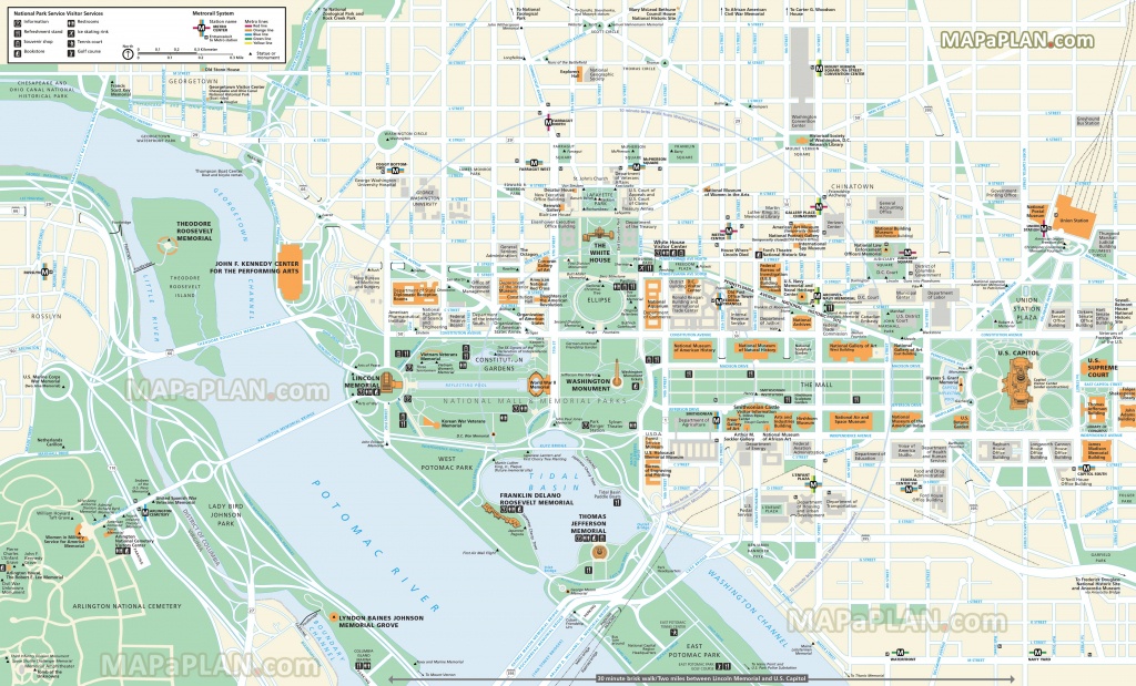 Washington Dc Maps - Top Tourist Attractions - Free, Printable City - Tourist Map Of Dc Printable