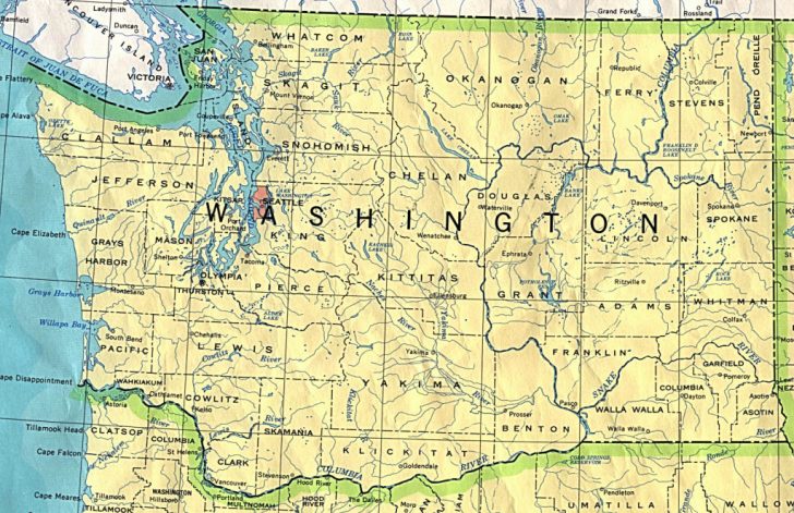Washington State Road Map Printable