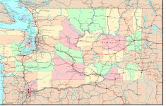 washington political map washington state counties map printable Washington Political Map - Washington State Counties Map Printable
