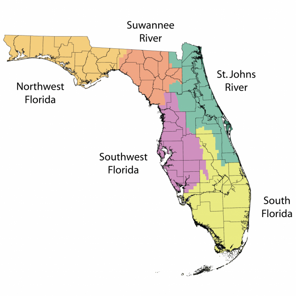 Water Management Districts | Florida Department Of Environmental - Northwest Florida Water Management District Map