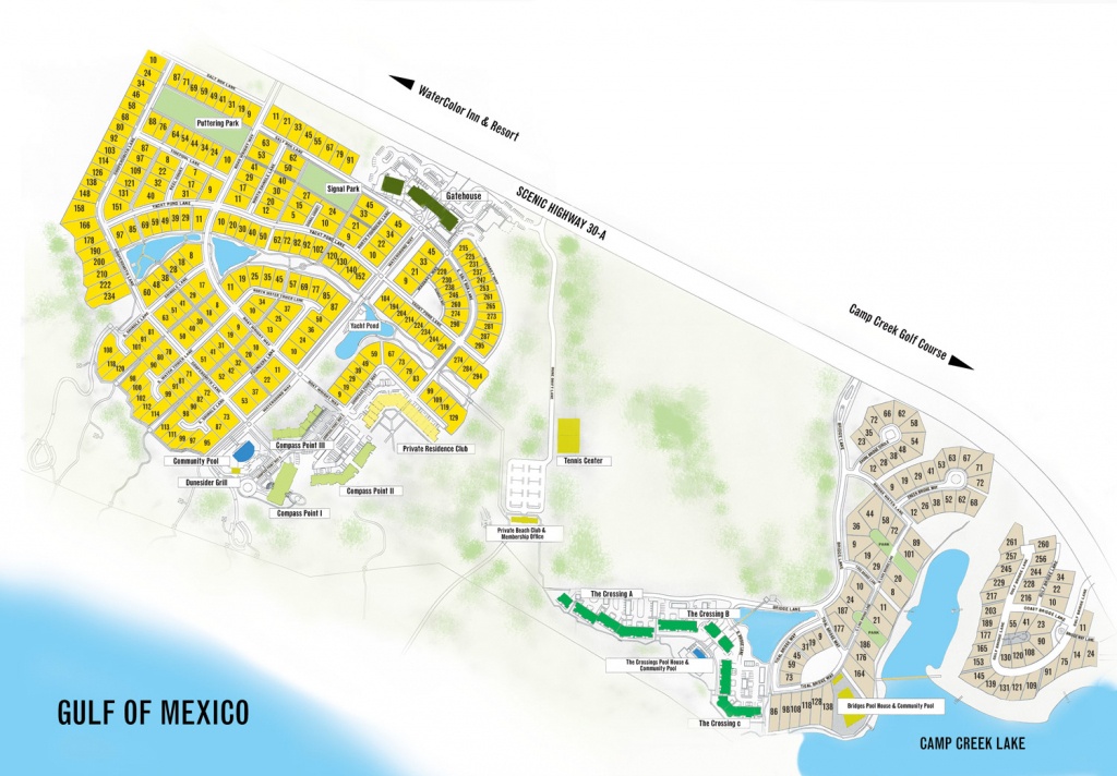 Watersound Florida Map | Beach Group Properties - Seaside Beach Florida Map