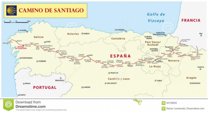 Printable Map Of Camino De Santiago