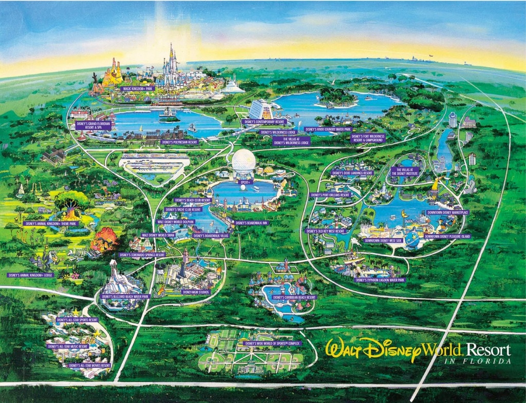 Wdw Wall Map And Walt Disney World Besttabletfor Me Within Resorts - Disney Orlando Florida Map