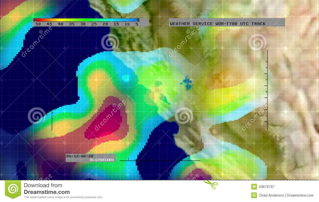 Weather Radar Digital Satellite Map (N. California) Stock Video - Satellite Weather Map California