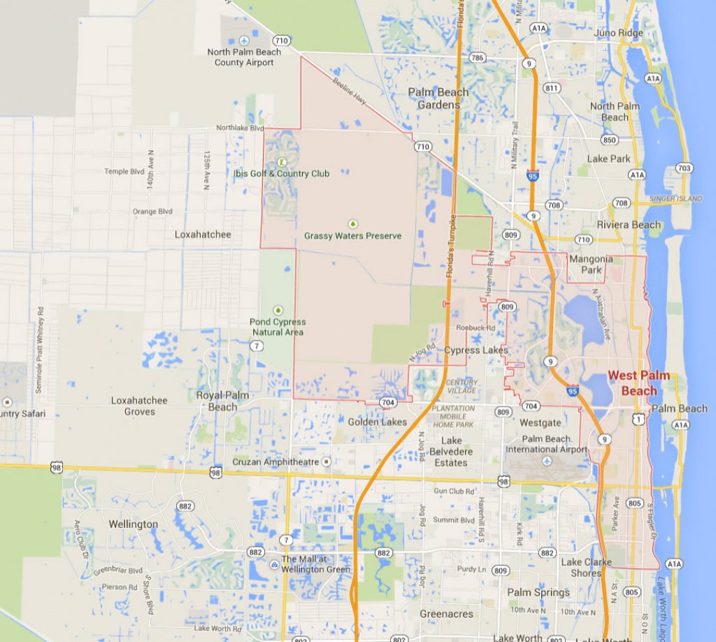 West Palm Beach, Florida Map - Satellite Beach Florida Map