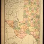 West Texas Map Of Texas Wall Art Decor Large Antique Western Wedding   Texas Map Wall Art