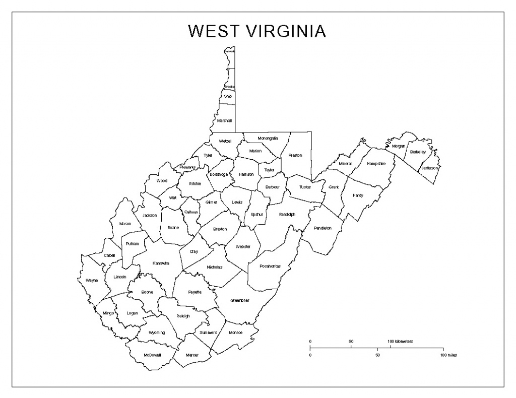 West Virginia Labeled Map - Printable Map Of West Virginia