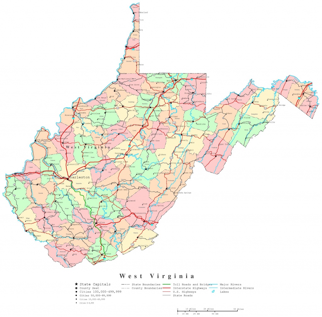 West Virginia Printable Map - Printable Map Of West Virginia