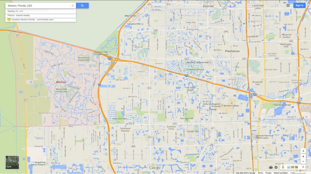 Weston Florida Map - Google Maps Weston Florida - Printable Maps