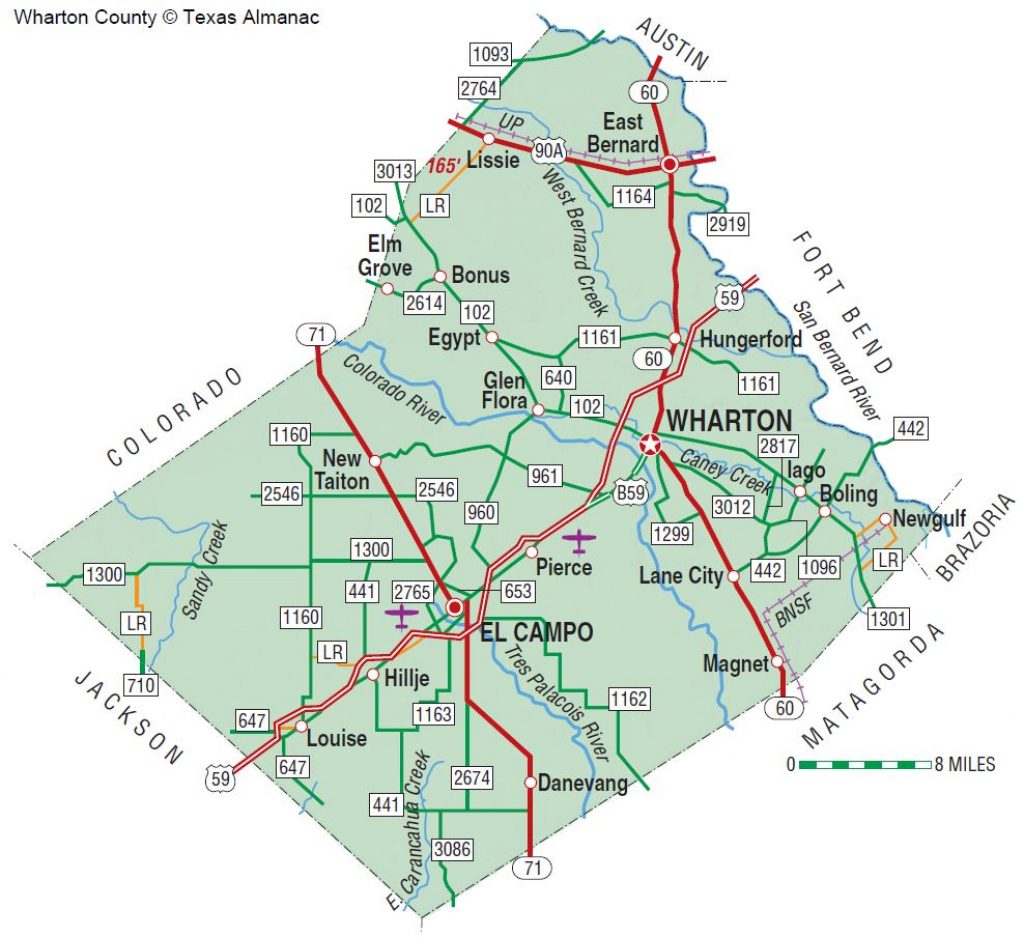 Wharton County | The Handbook Of Texas Online| Texas State - Map Of ...