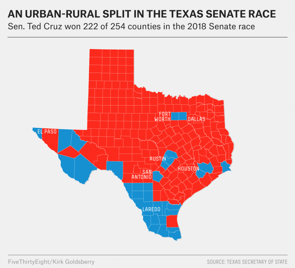 What Really Happened In Texas | Fivethirtyeight - Beto For Texas Map