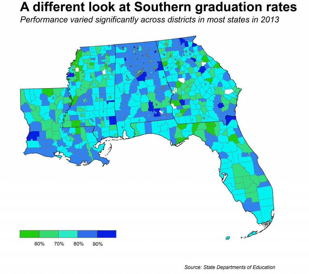What&amp;#039;s Behind The Deep South&amp;#039;s Low High School Graduation Rates? - Florida School Districts Map