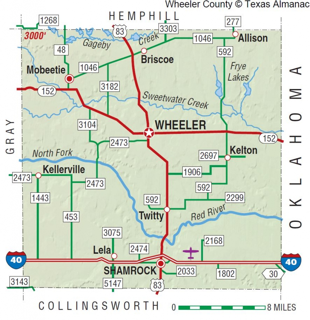 Wheeler County | The Handbook Of Texas Online| Texas State - Pampa Texas Map