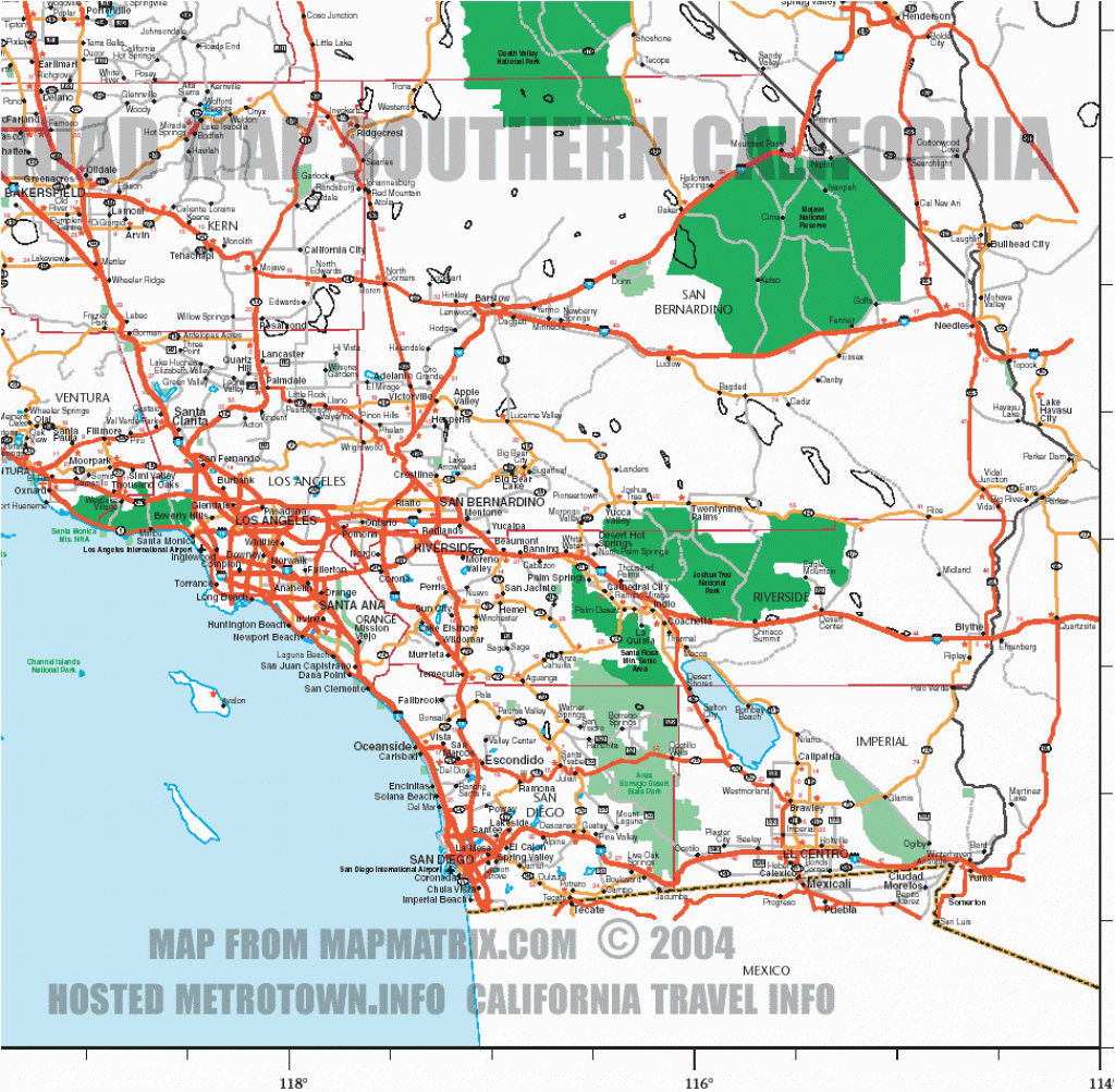 Where Is Ojai California On A Map Road Map Of Southern California - Where Can I Buy A Road Map Of California
