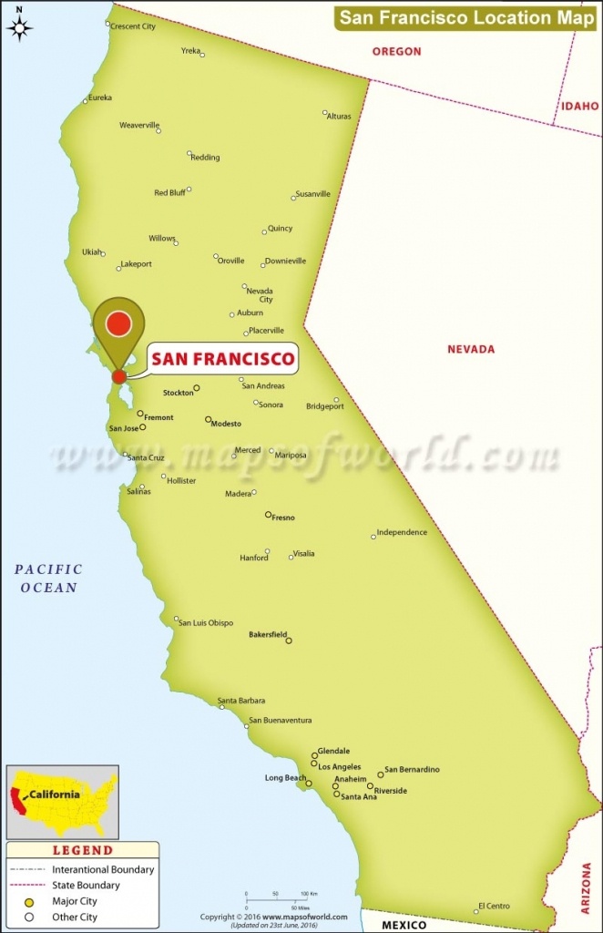 Where Is San Francisco California Map With Cities San Francisco On A - Map Of California Near San Francisco