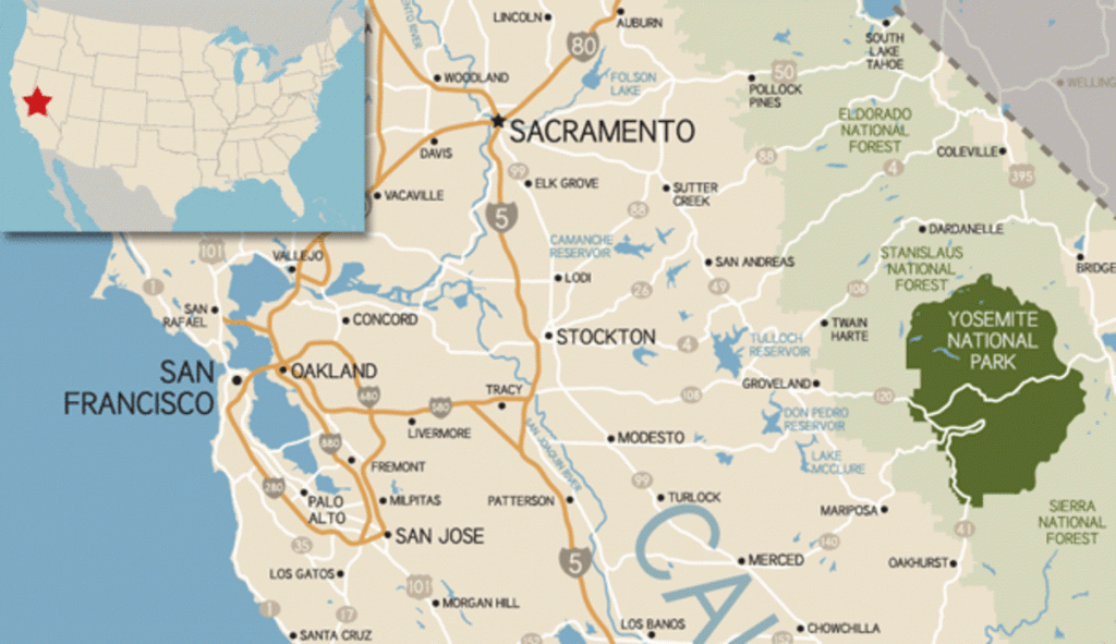 Where Is Yosemite National Park? - My Yosemite Park - California State And National Parks Map