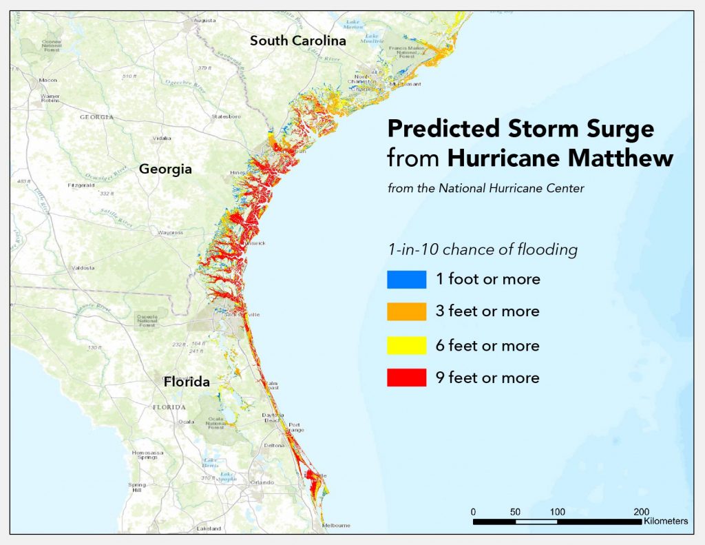 Where Will Hurricane Matthew Cause The Worst Flooding? | Temblor ...