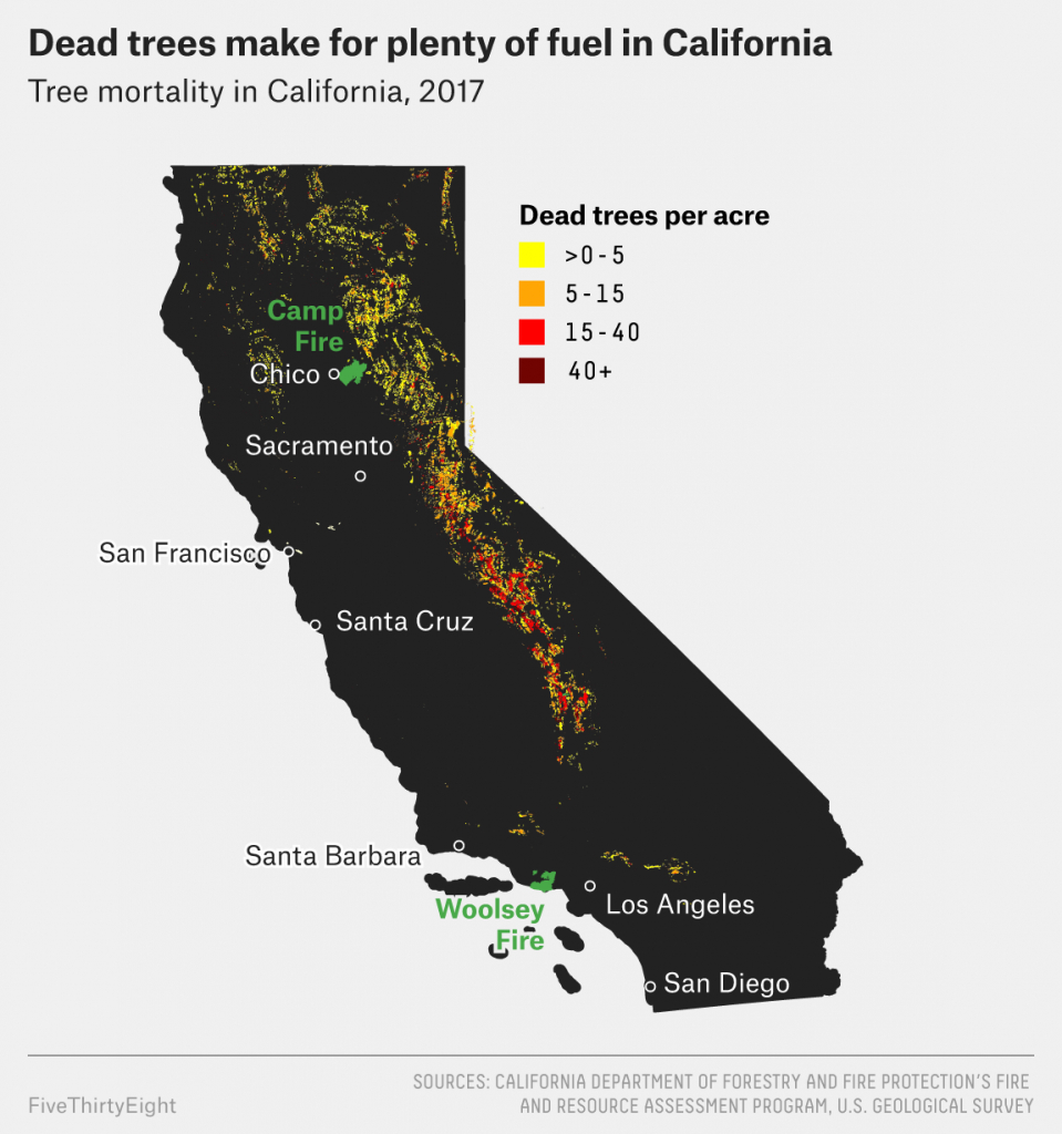 Why California&amp;#039;s Wildfires Are So Destructive, In 5 Charts - Abc News California Fires Map