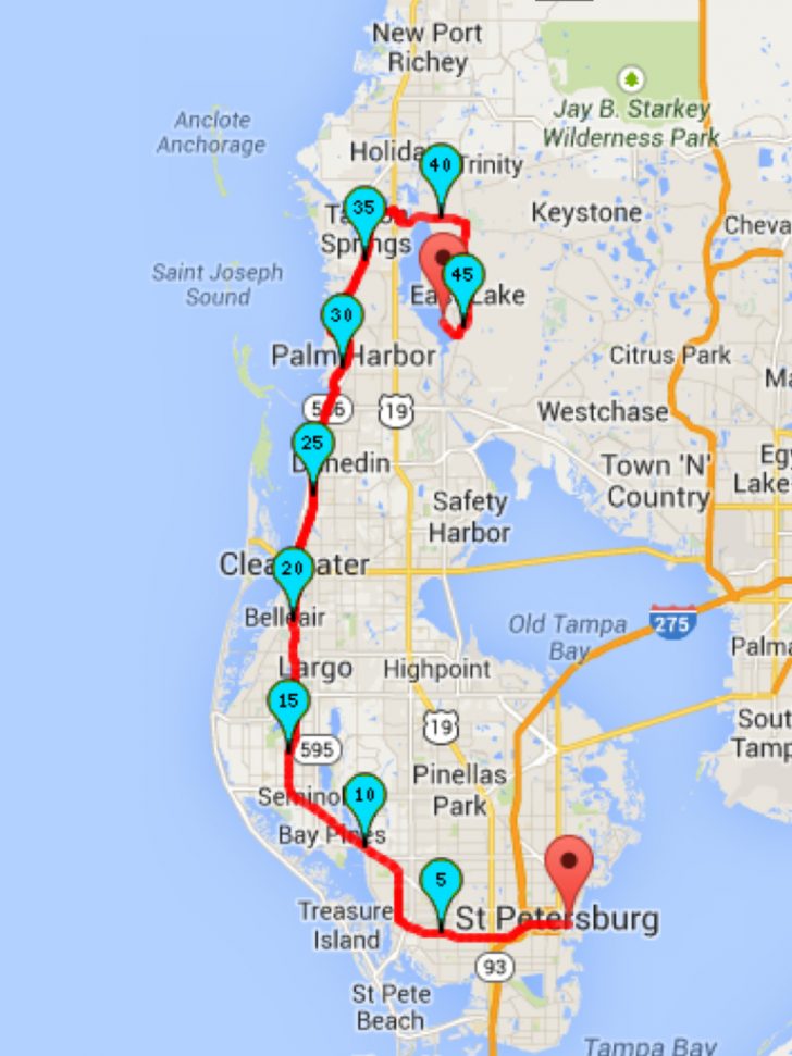 Pinellas Trail Map Florida