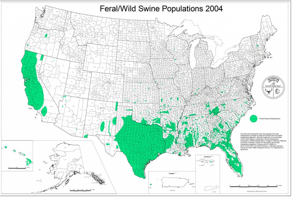 Wildlife Disease Studies - Wild Hogs California Map