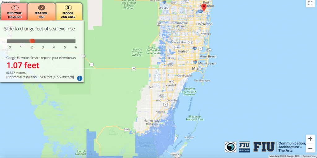 Will Flooding From Sea-Level Rise Impact Your House? This App Lets - Florida Water Rising Map
