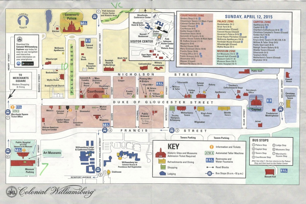 Williamsburg Tourist Map Related Keywords &amp; Suggestions - Colonial Williamsburg Printable Map