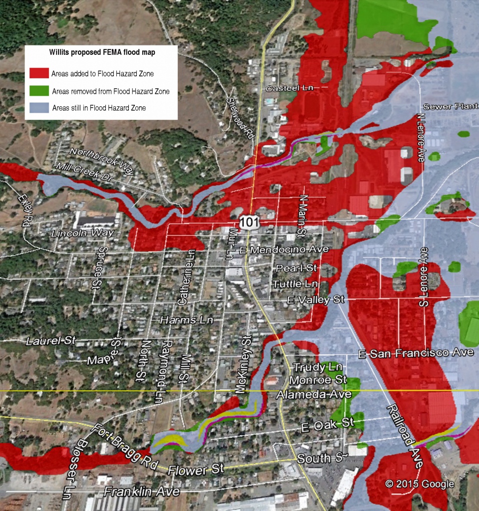 Willits: Fema Maps Increase Flood Zones – The Willits News - California Flood Insurance Rate Map