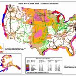 Wind Generation Potential In The United States   Wikipedia   Electric Transmission Lines Map Texas
