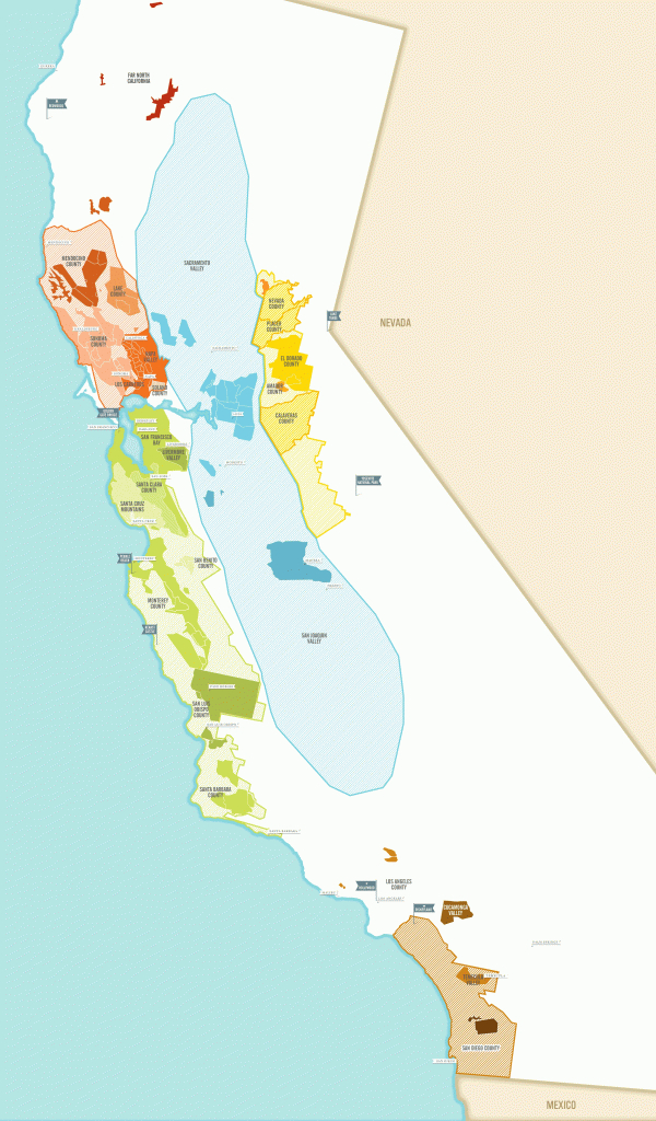 Wine Map &amp;amp; Winery Directory | California Wines Inside California - California Wine Country Map