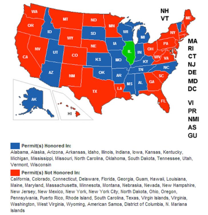 Florida Concealed Carry Map