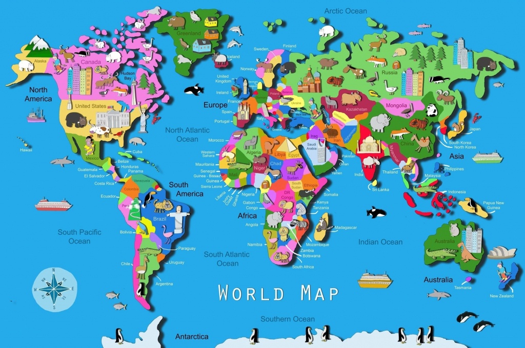 World Map Download Big Size Fresh World Map Kids Printable Valid - Printable World Map With Countries For Kids
