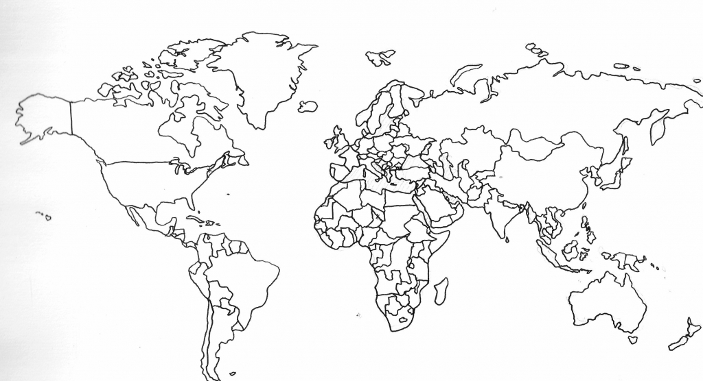 World Map In Black And White With Countries Names Fresh Blank Of - Black And White Printable World Map With Countries Labeled
