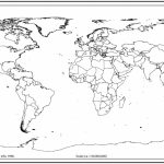 World Map Outline With Countries | World Map | Blank World Map, Map   Blank World Map Printable Worksheet