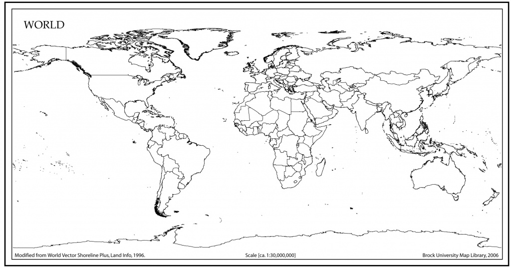 World Map Outline With Countries | World Map | Blank World Map, Map - World Political Map Printable