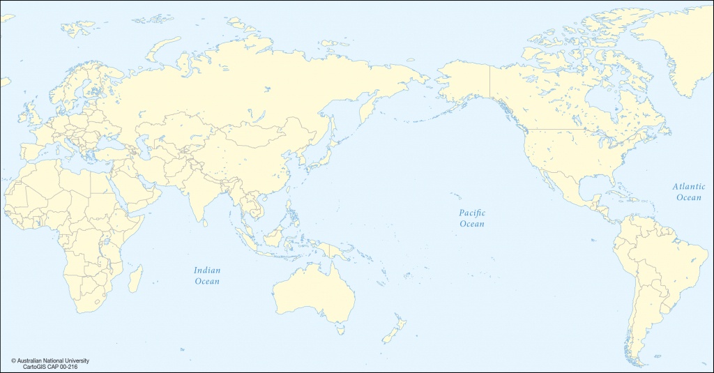 World Map Pacific Centered - Lgq - Printable World Map Pacific Centered